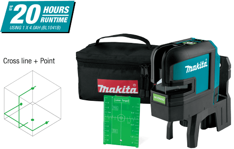 SK106GDZ 12Vmax Green 4-Point Cross Line Laser