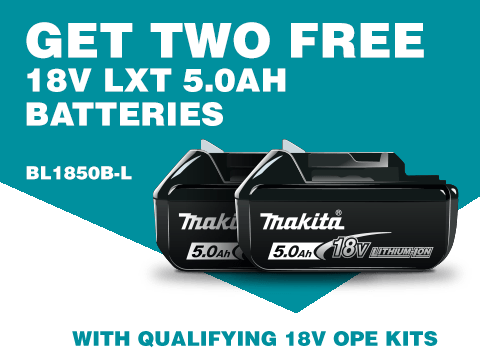 FREE 2 x 18V LXT Batteries