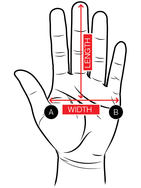 Diagram of Hand sizing