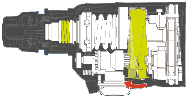 cross section diagram of counterweight mechanism