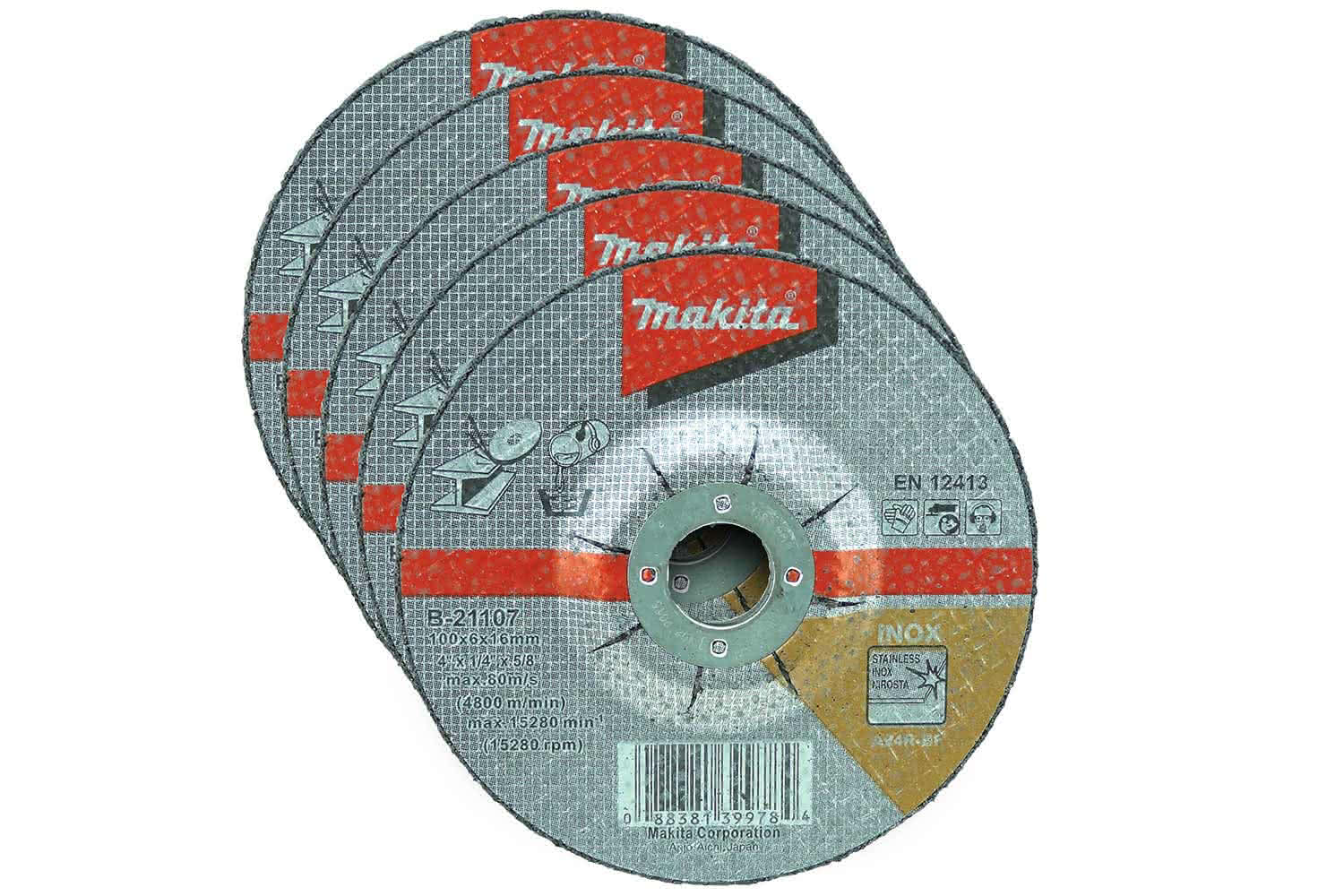 Makita Accessory Details 100mm230mm Elite INOX Grinding Discs