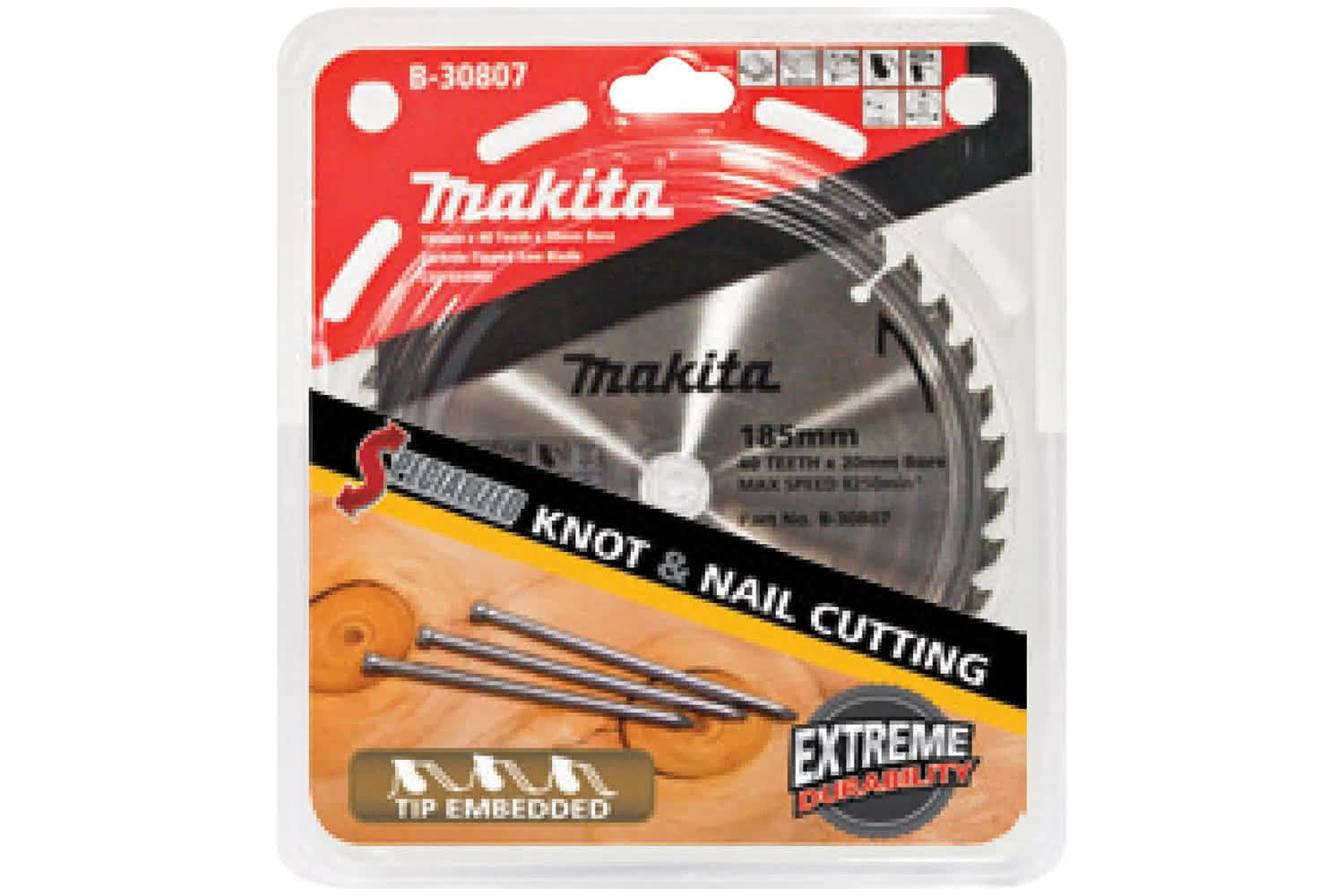 Makita Accessory Details Tip Embedded TCT blades for Circular saws