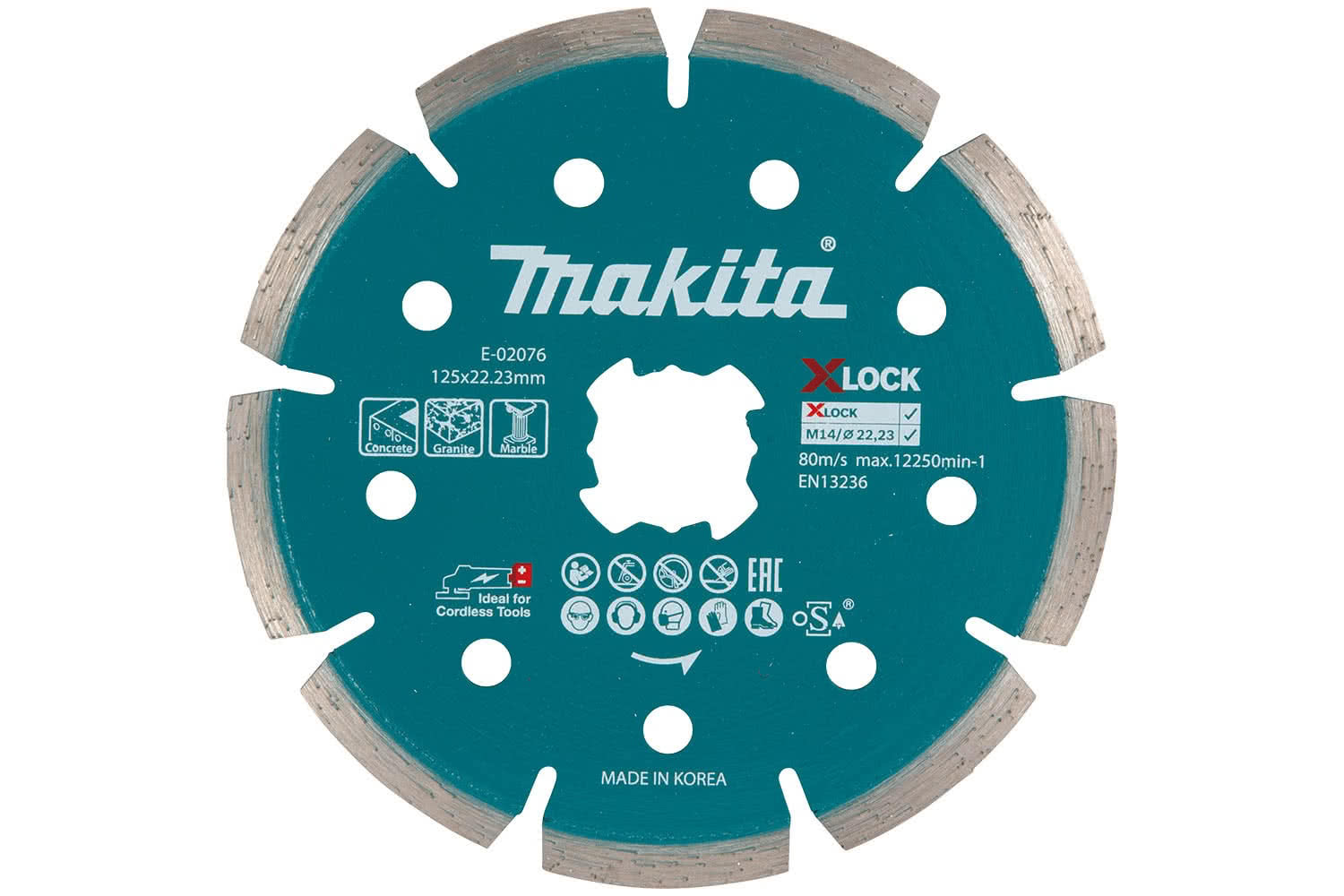 Makita - Accessory Details - X-LOCK 125mm Segmented Diamond Disc