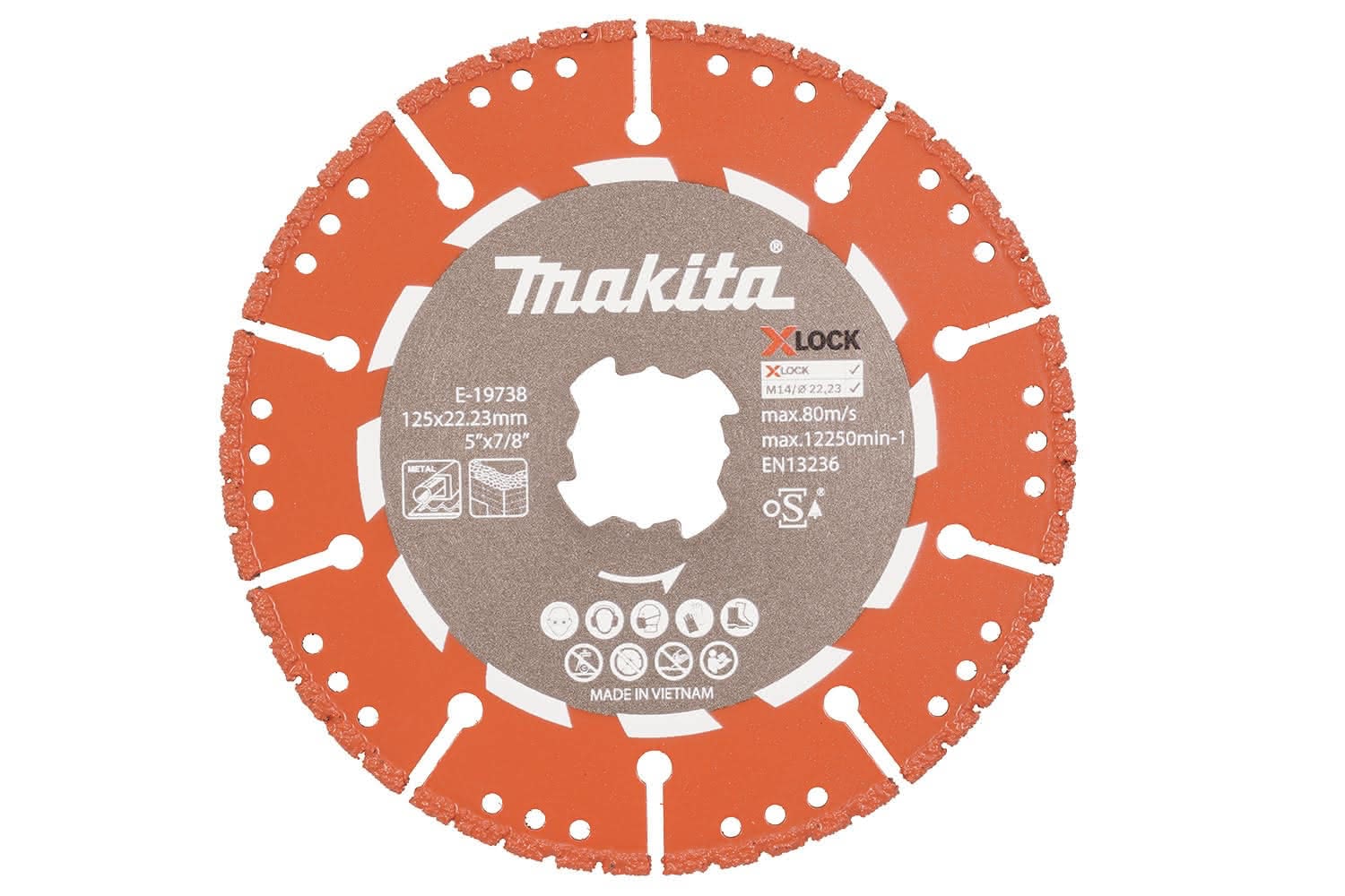 Makita Accessory Details XLOCK 125mm Vacuum Brazed Rescue Diamond Disc