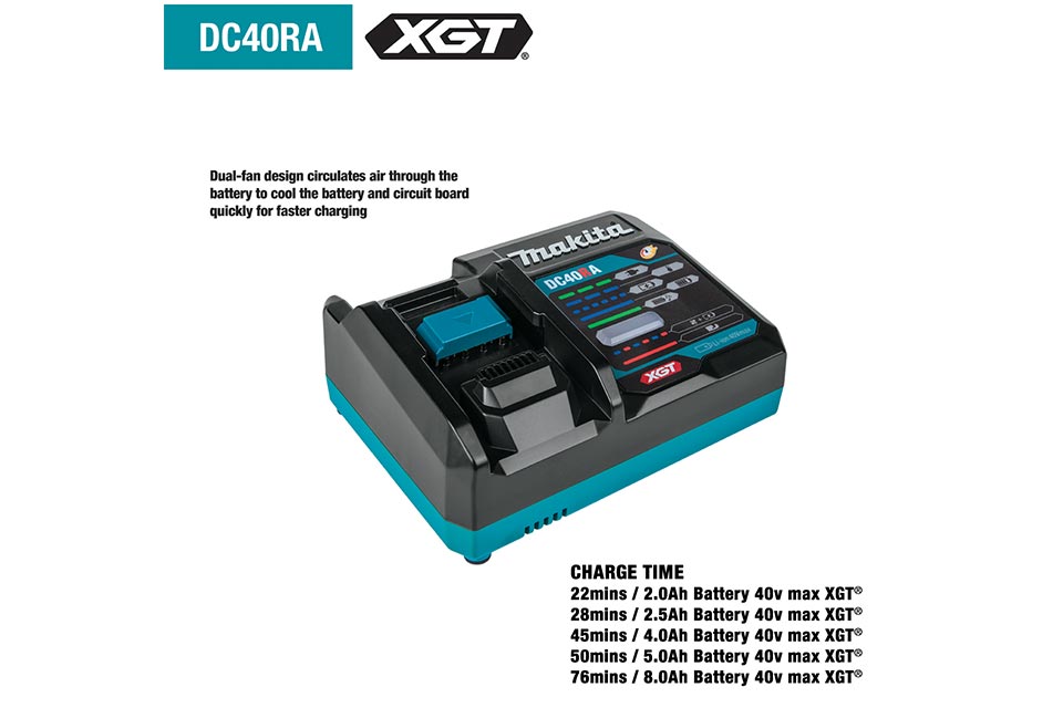 Makita - Product Details - DC40RA 40Vmax XGT Rapid Charger