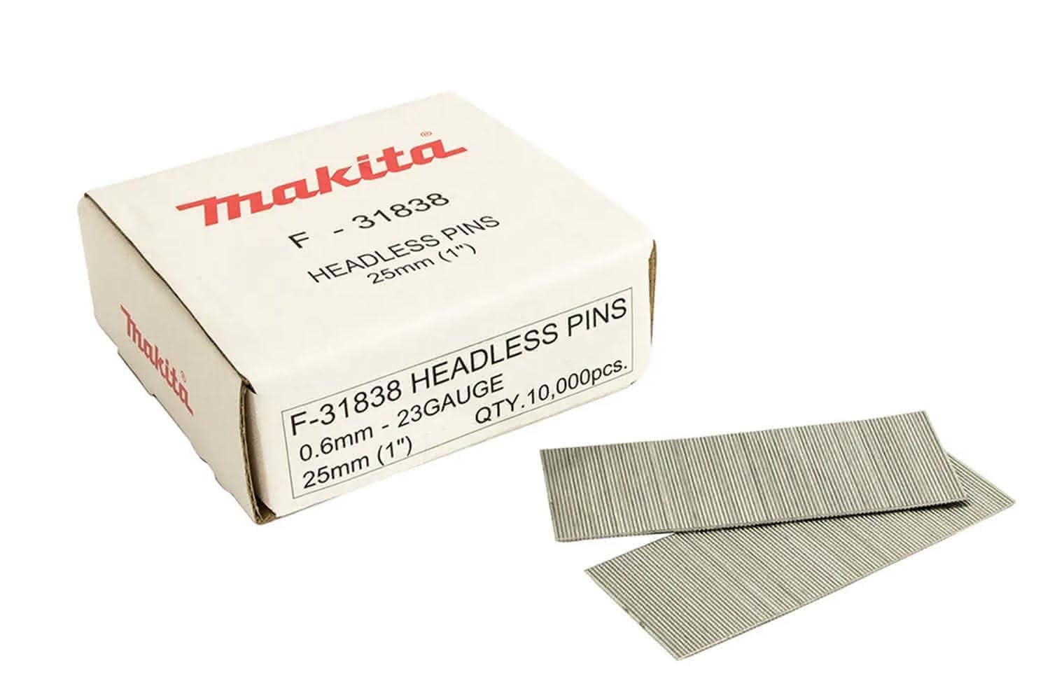 Makita Accessory Details Pin Nails 10,000 pcs 23G 25mm (F31838)