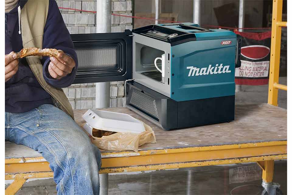 Makita MW001GZ Akku-Mikrowelle 40V max. 350/500 W, 8 l (ohne Akku, ohne  Ladegerät) : : Küche, Haushalt & Wohnen