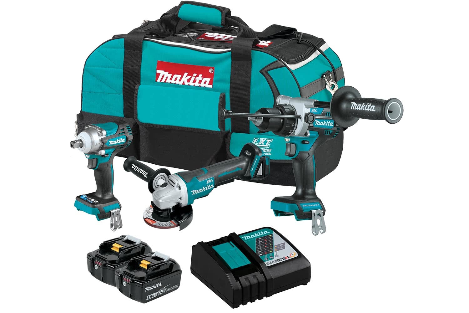 Makita Product Details Dlx Tx V Lxt Pc Hammer Drill Impact Wrench Angle Grinder Kit