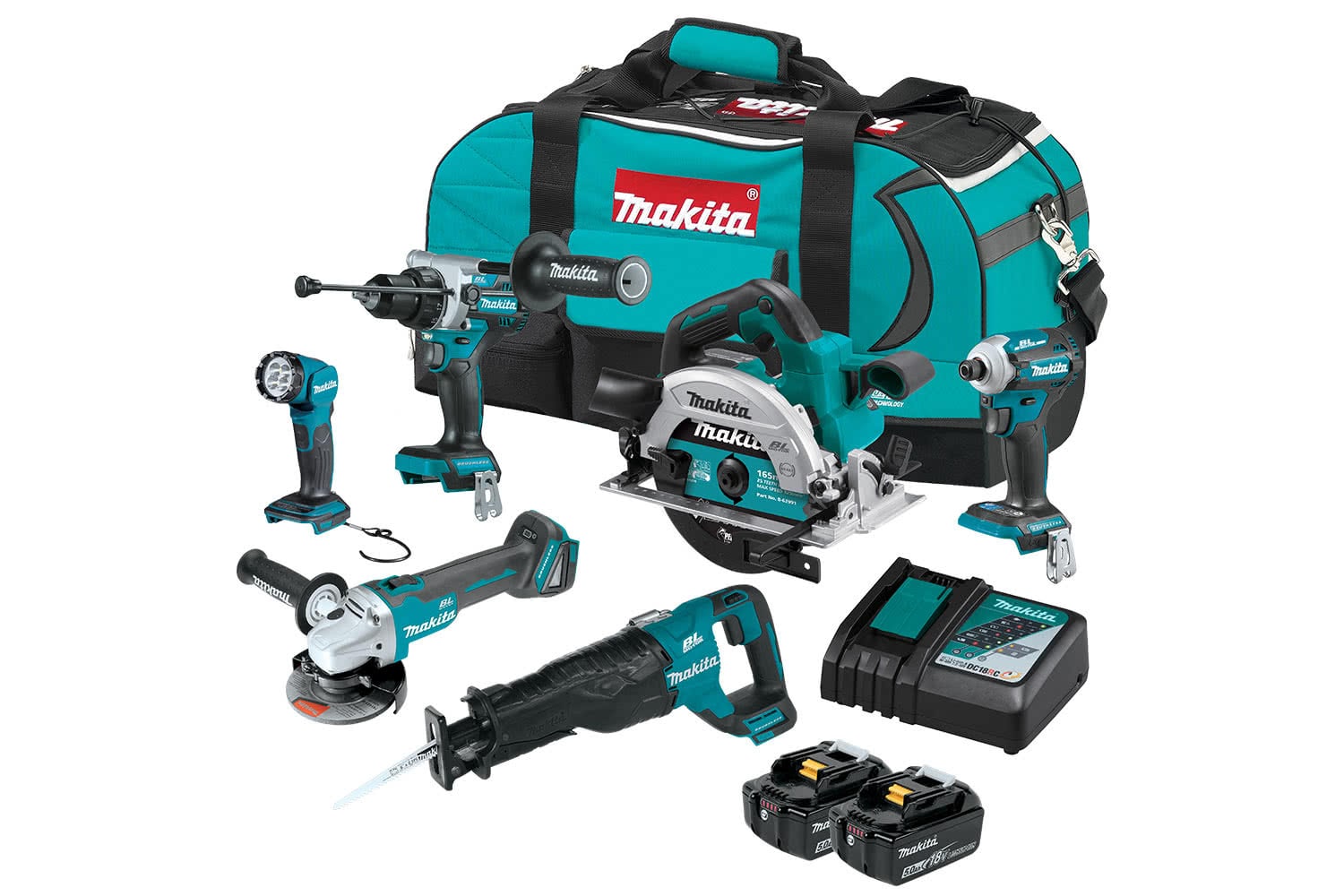 Makita Product Details DLX6111TX1 18V LXT Brushless 6 Pc. Combo Kit