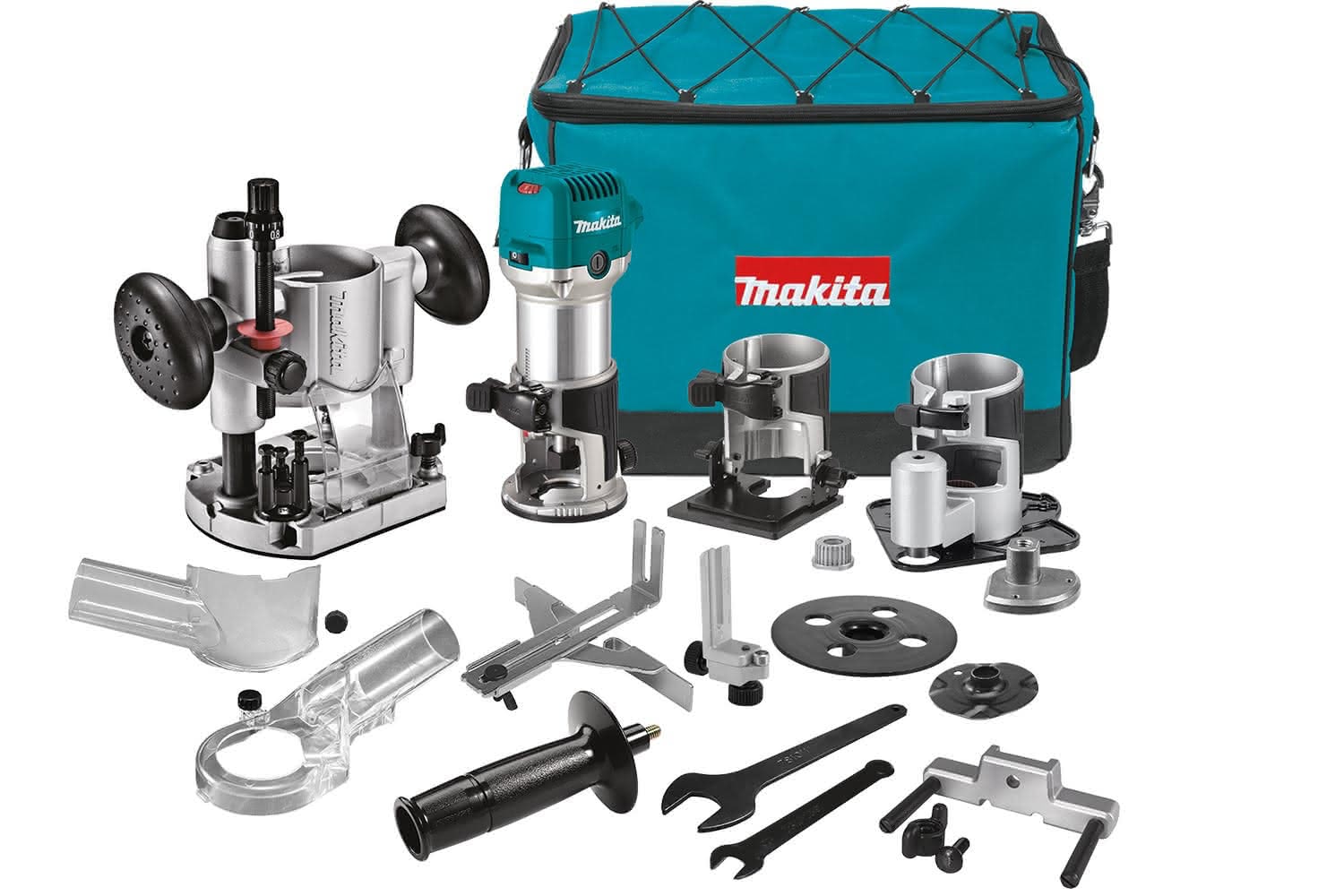 Makita Product Details RT0702CX3 6.35mm (¼") Router Trimmer Kit